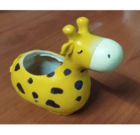 Cute Giraffe Resin Pot